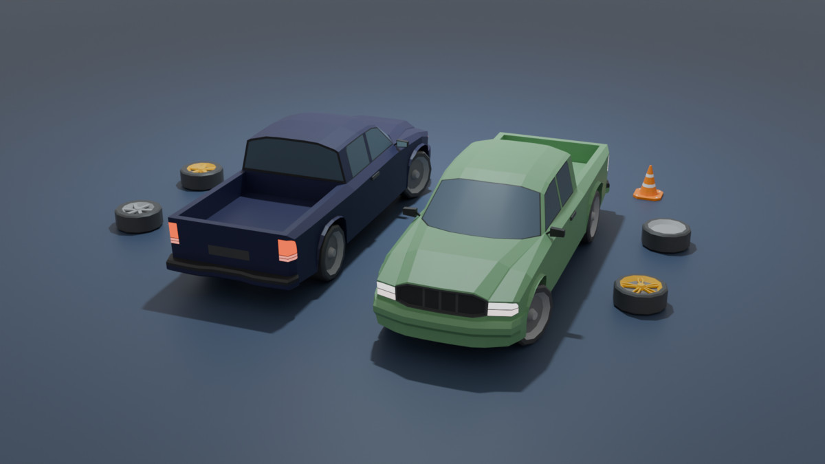 Mobile Optimize-Low Poly Cars