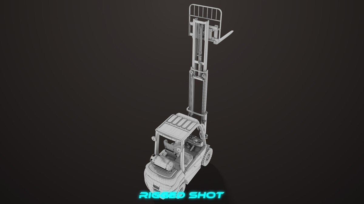 Forklift Truck 02 and 03 URP HDRP Textures