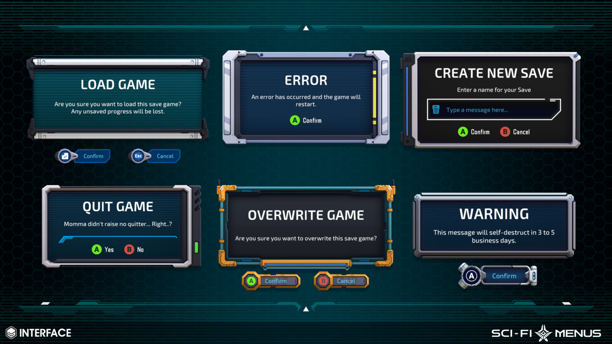 Sci-Fi Menus - Synty INTERFACE - GUI