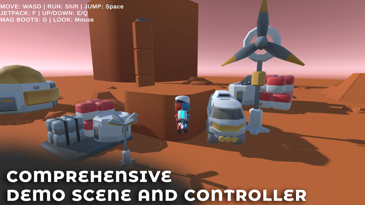 Astronaut Controller | Physics based Sci Fi/Space/Planet Exploration Template