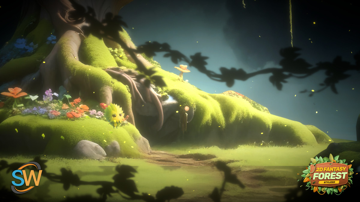 Stylized Fantasy Forest – 2D Environment Pack (Vol. 1)