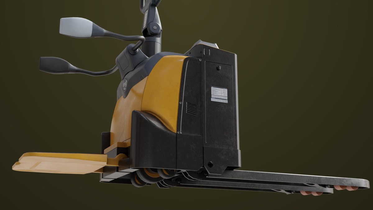 Forklift Trucks and Pallet Yellow Collection URP HDRP Textures