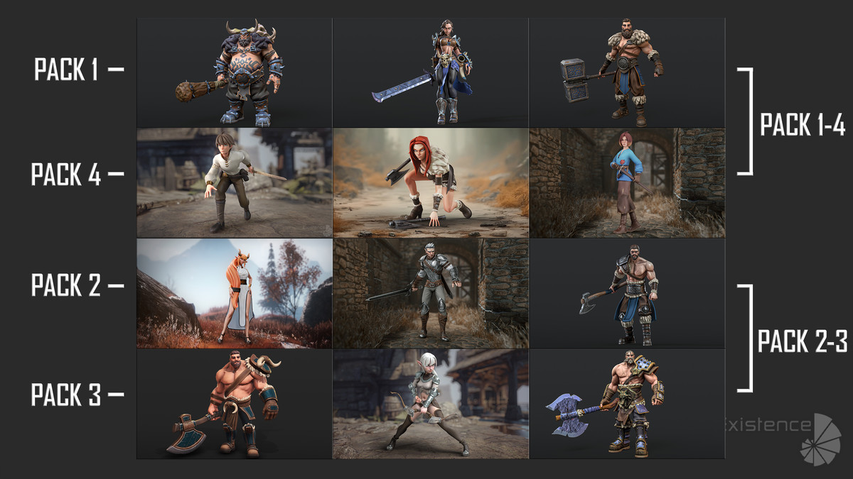 Creatures and Characters - 24x - Stylized Fantasy Massive Bundle Collection