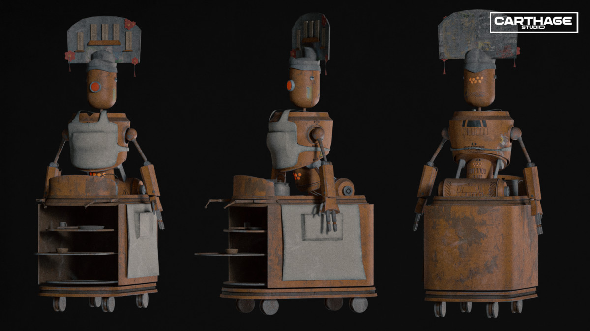 Vendor Robots NPC Bundle – 6 Rigged Game-Ready Characters