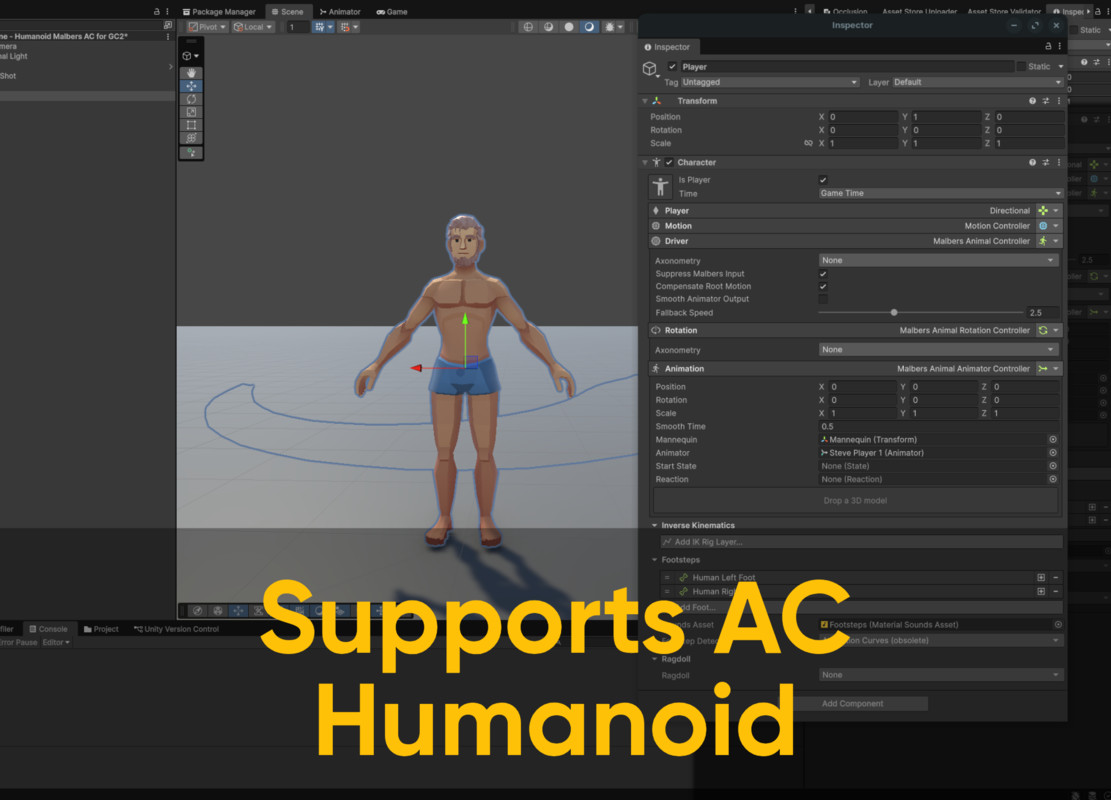 Integration of Malbers Animal Controller into Game Creator 2