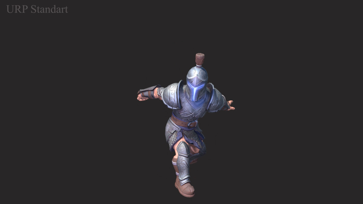 Stylized Silver Warrior - Humanoid Low Poly