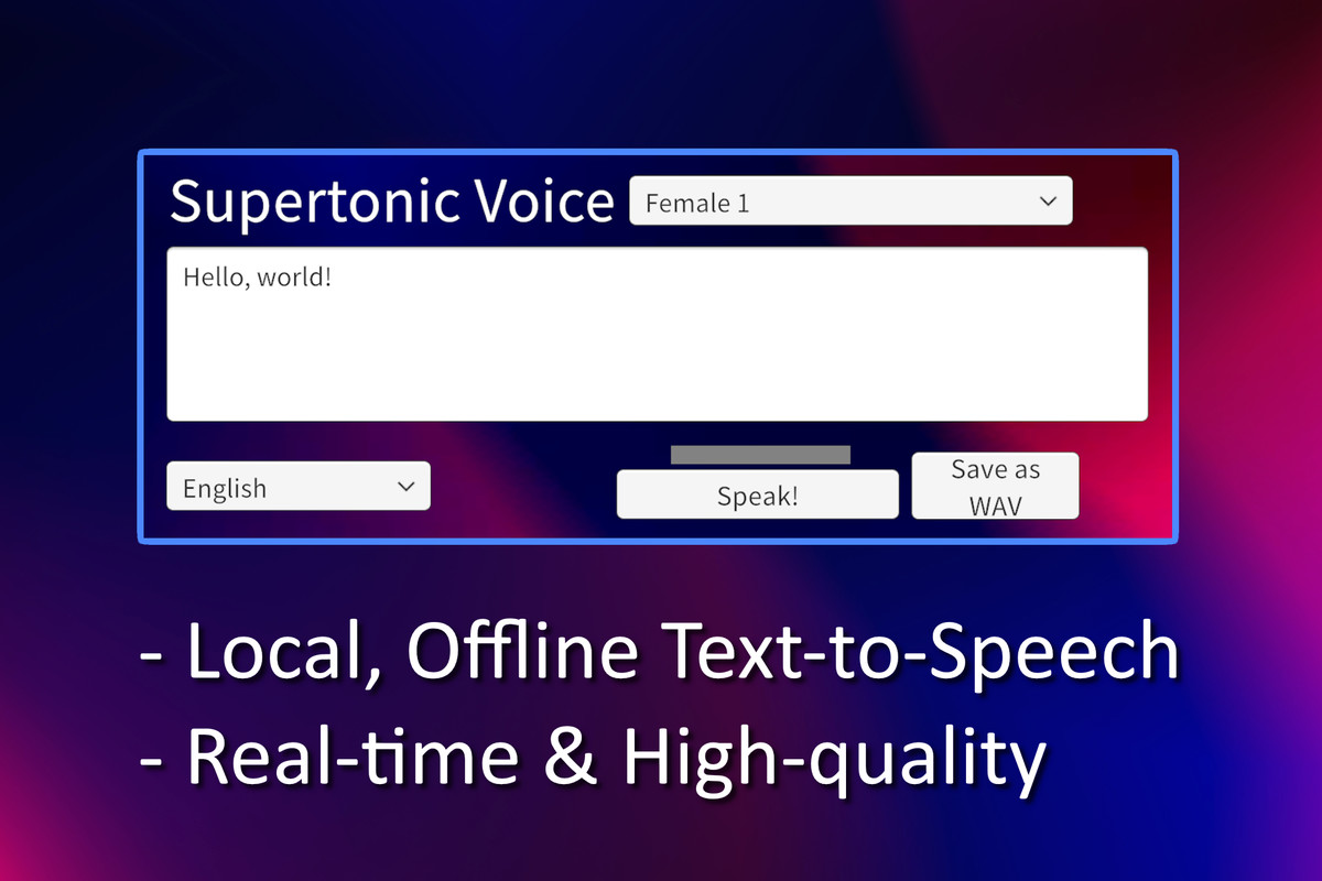 Simple Offline Text-to-Speech (TTS)