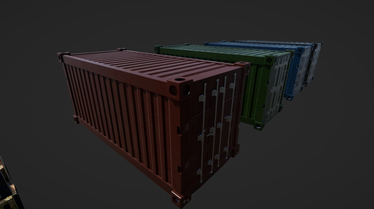 Cargo Pack With LODs And Collisions