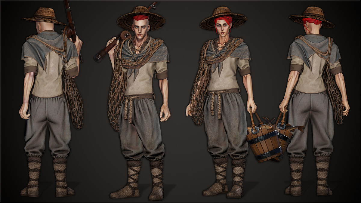 Stylized Medieval Fisherman