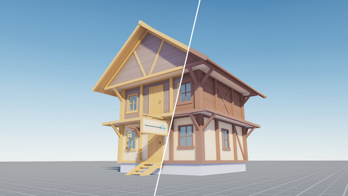 Low Poly Modular Medieval Buildings Pack