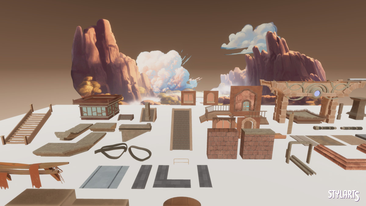 Stylized Asian Temple
