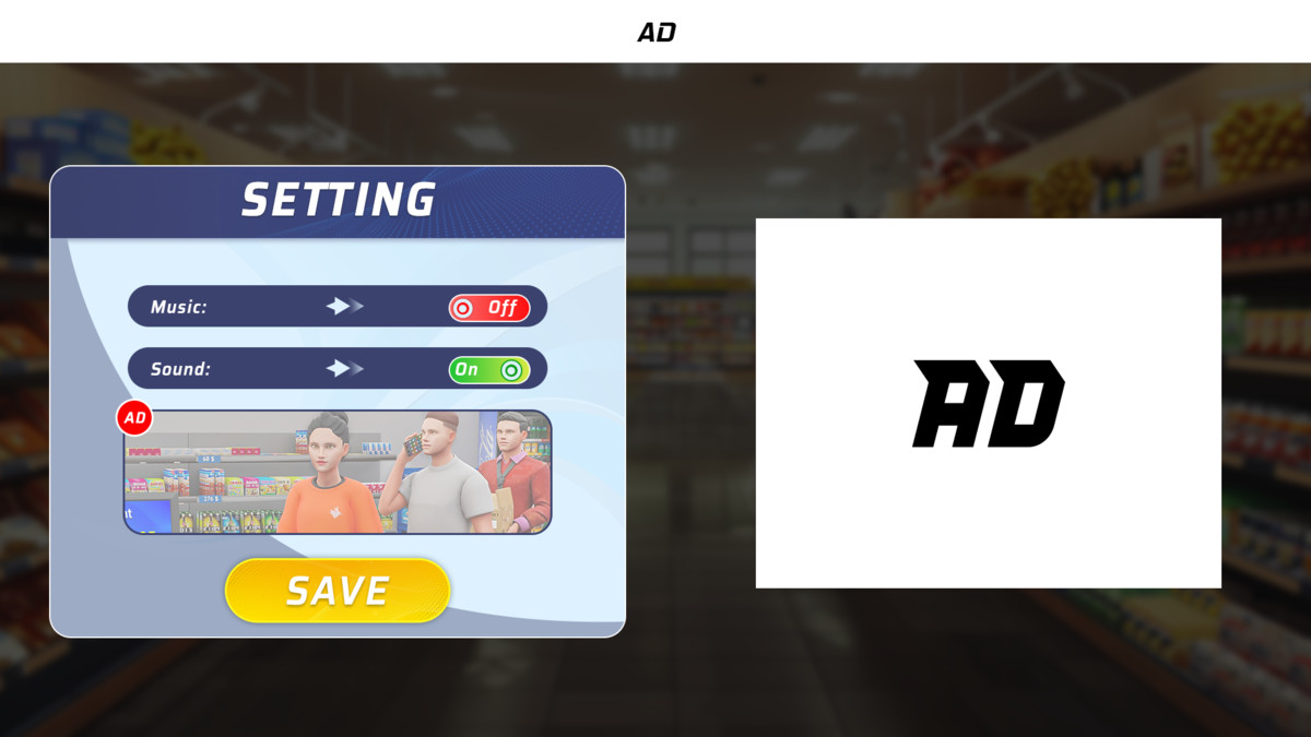 Supermarket & Mega Mall Simulator UI Kit – Complete Shop, POS & Inventory System