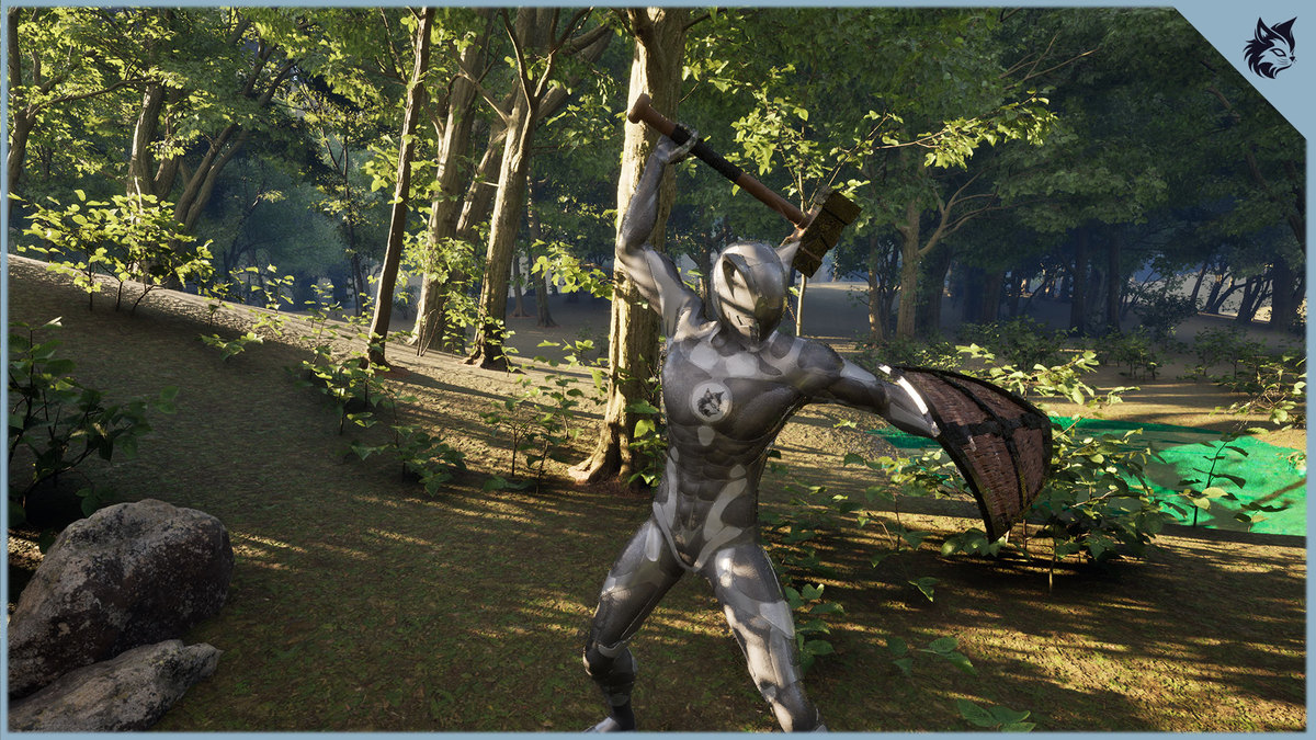 Hammer and Shield Combat Animation Pack