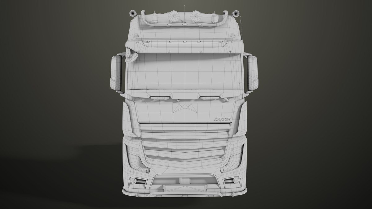 Heavy Truck Chassis 03 With Interior URP HDRP Textures