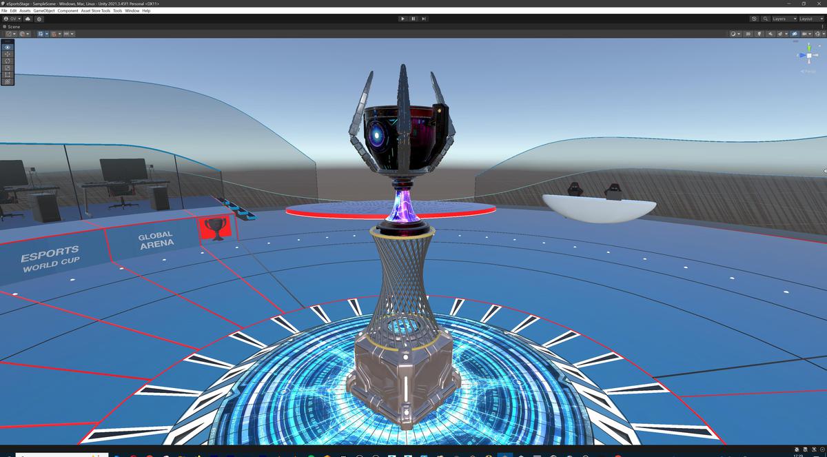 Esports Stage Environment - Futuristic 3d Arena Interior (Gaming Tournament Cup)
