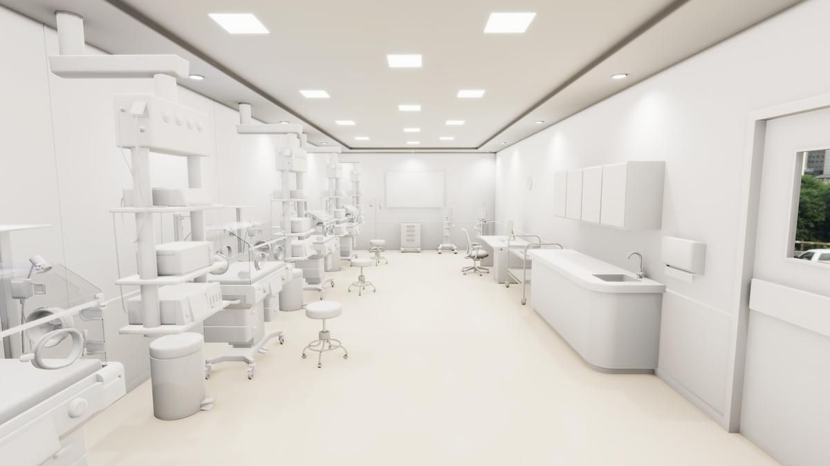 Hospital NICU Room Interior