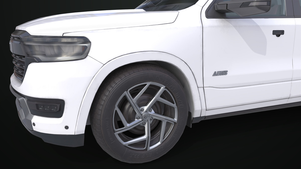Pickup Truck 03 Grey and White URP HDRP Textures