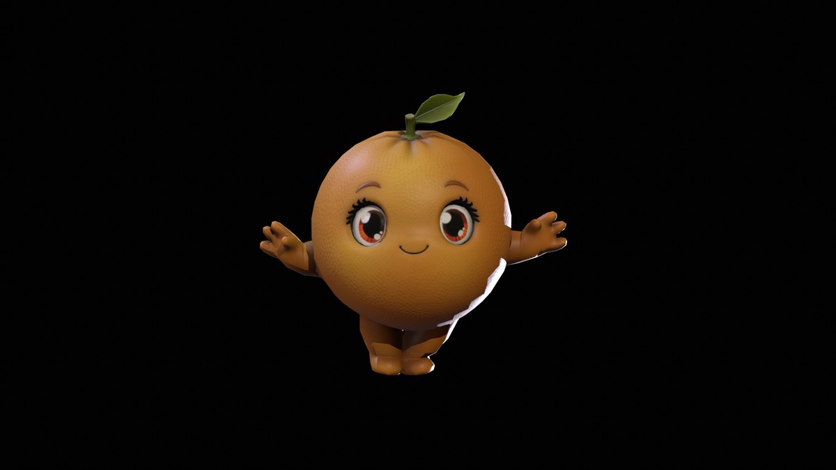 Chibi Fruit Orange Two