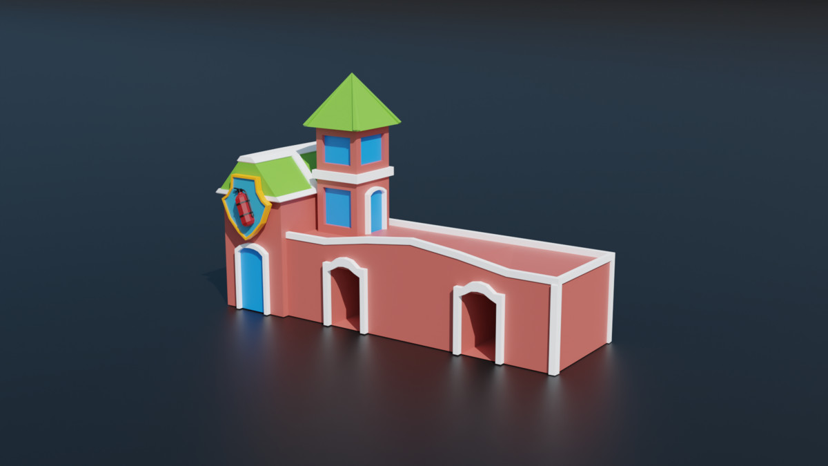 STYLIZED CARTOON BUILDINGS