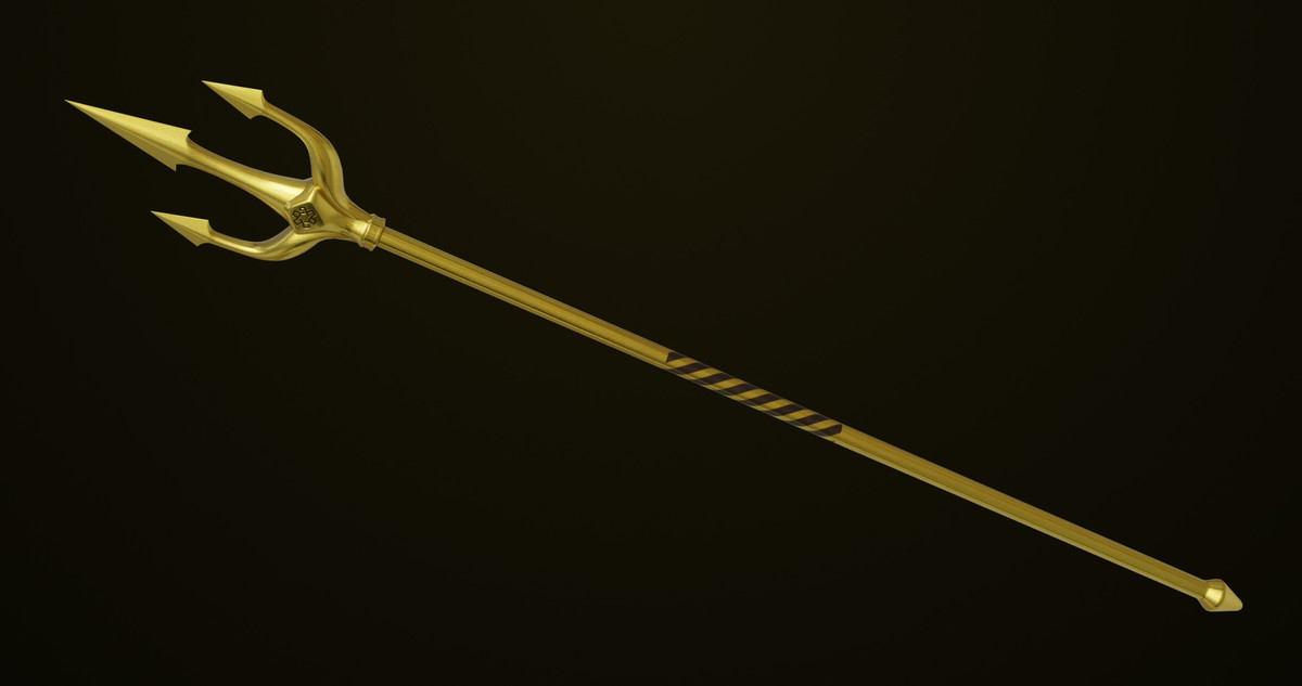Medieval Trident 03 Gold URP HDRP Textures