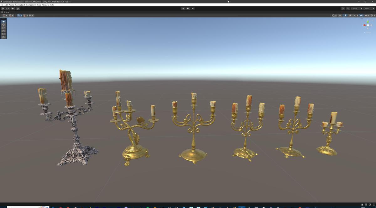 Ornate Candles, CandleHolders, and Wax Sculptures - 133 Models Set