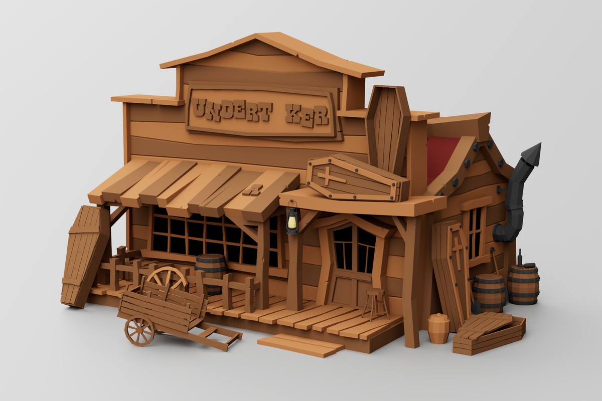 12 Wild West Buildings Pack