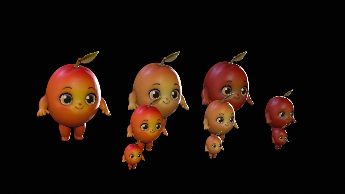 Chibi Fruit Peach