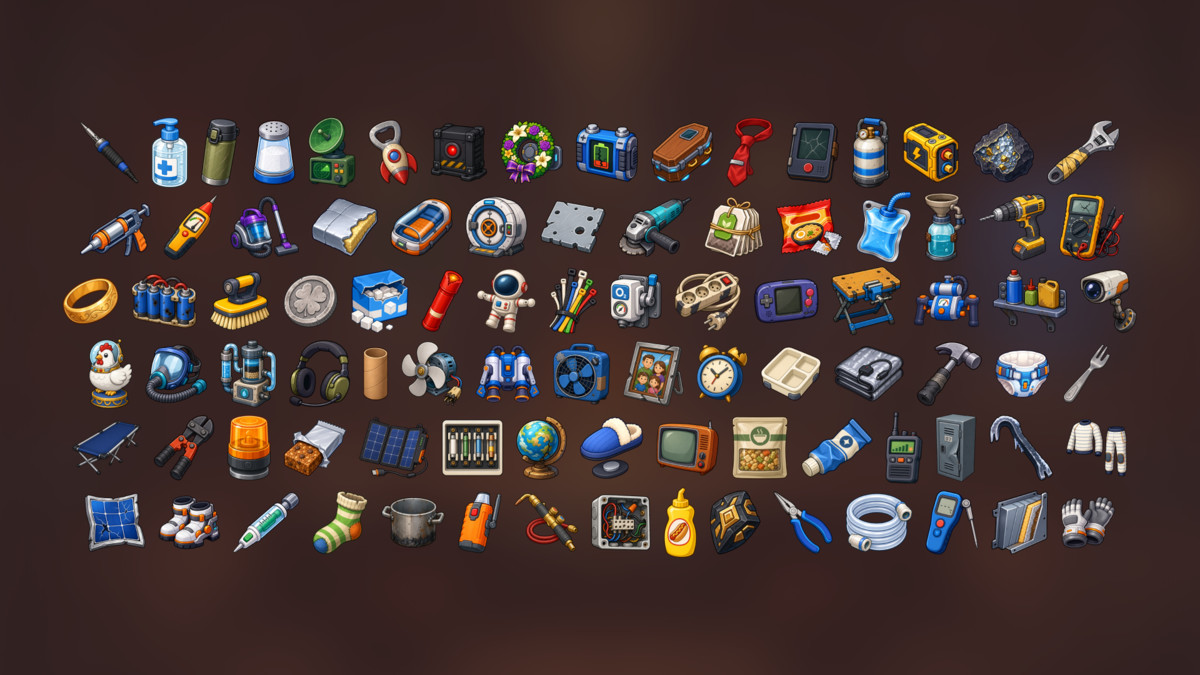 Space Station Survival Astronaut Colony Maintenance Equipment Icons Pack
