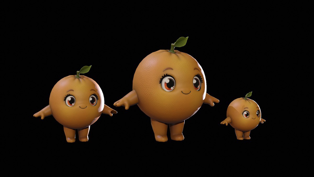 Chibi Fruit Orange Two