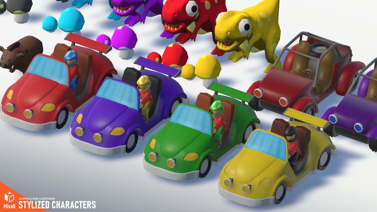 Stylized characters - animals and cartoons