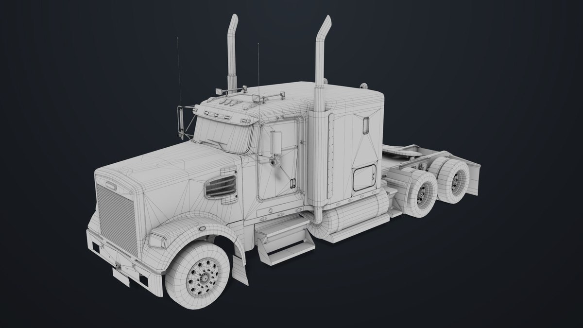 Heavy Truck Chassis 07 Cyan and Grey URP HDRP Textures