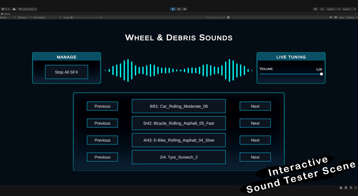 Wheel & Debris Sounds
