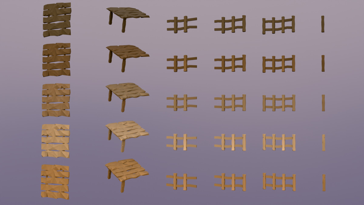 Low Poly 3D Medieval Town Assets