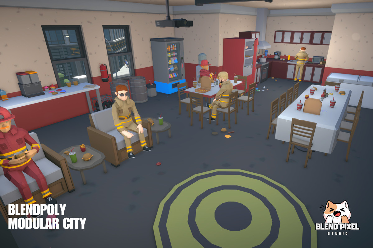 BlendPoly Modular City - Low Poly Assets