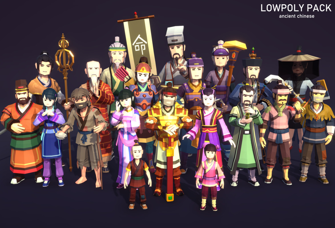 LowpolyPack_Ancient Chinese