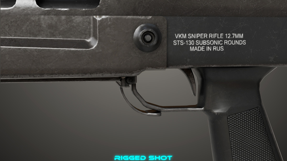 Sniper 05 Black and Sandal Single Mat URP HDRP Textures