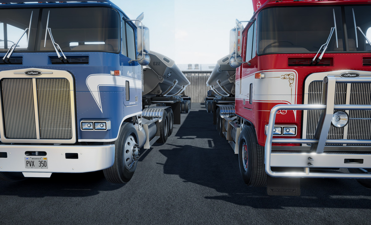 80s cabover sidedump trailer