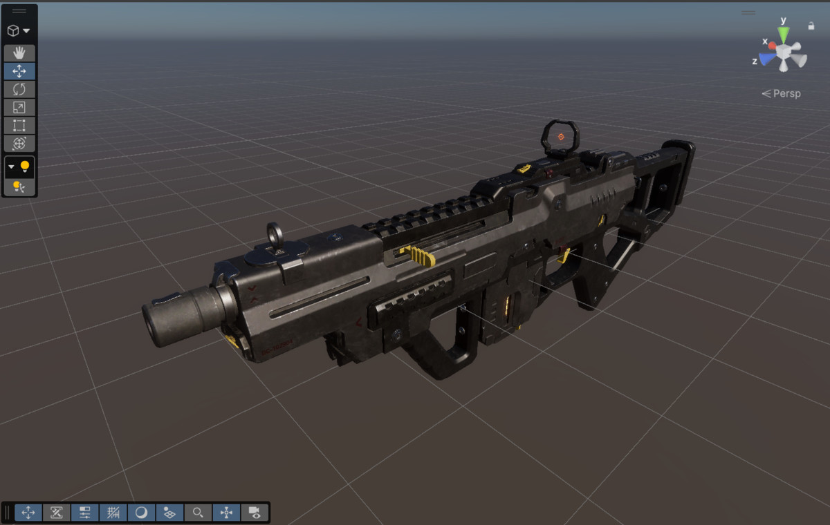 Sci-fi Weapon - Game Ready Rifle
