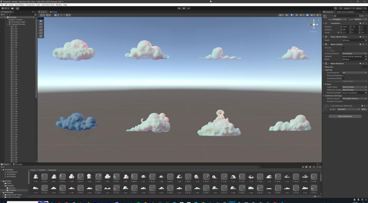 Stylized Cartoon Clouds and Weather Icons Pack (111 2K PNG Textures with Alpha)