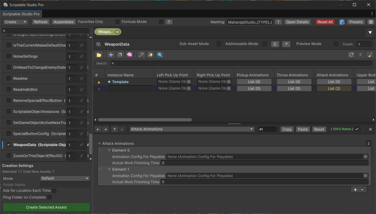 Scriptable Data Sheet Style Scriptable Studio Pro