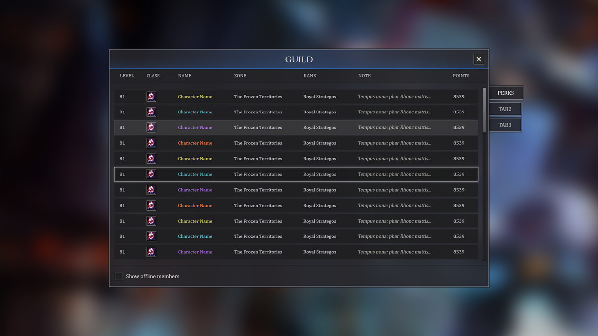 RPG & MMO One - PC and Mobile UI