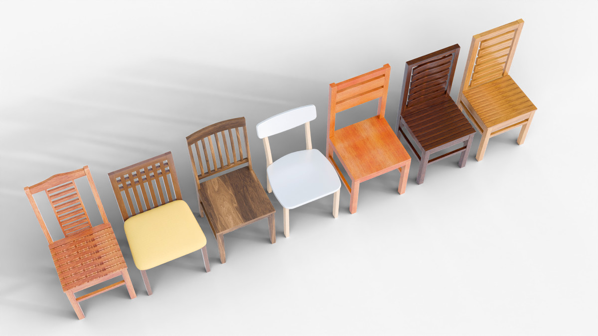 7 Wooden Chair Mega Pack 4