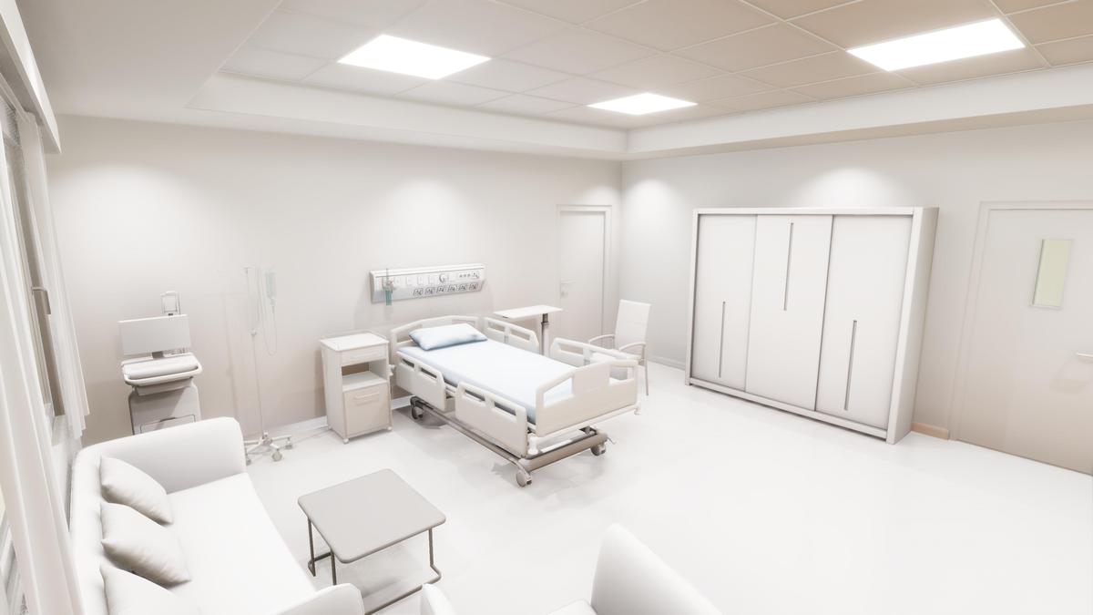 Hospital Room Interior – Medical Environment