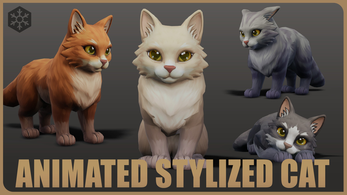 Animated Stylized Cat
