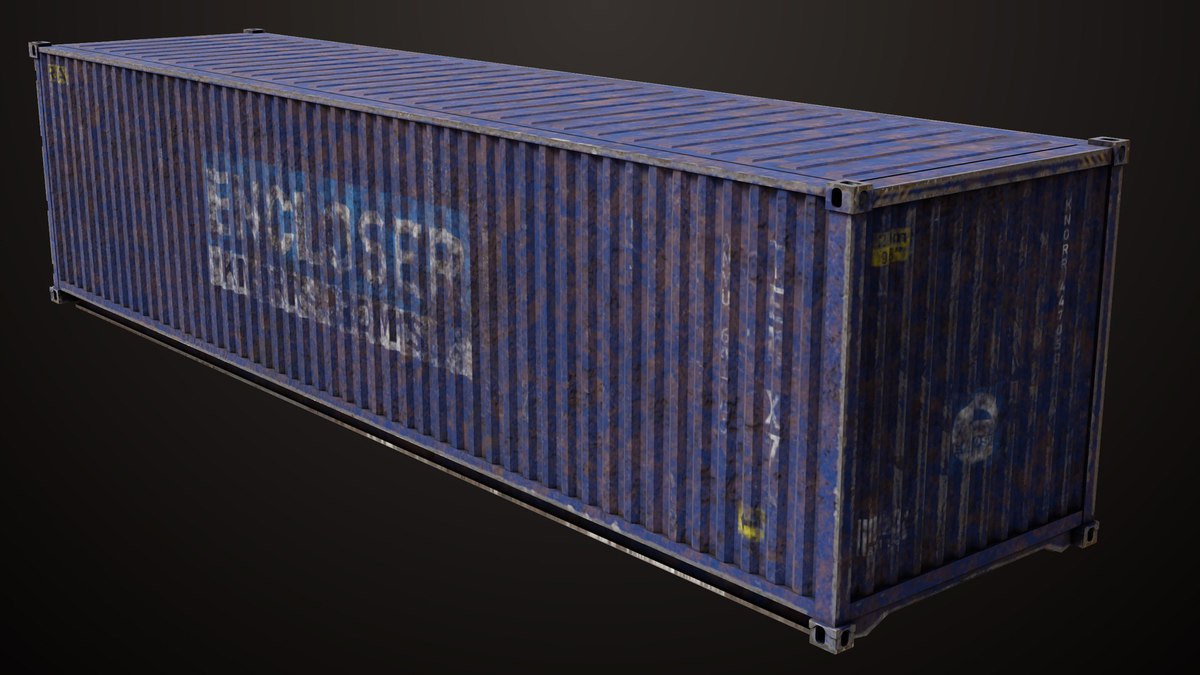 Old Dusty 5 Cargo Container Single Mat URP HDRP Textures