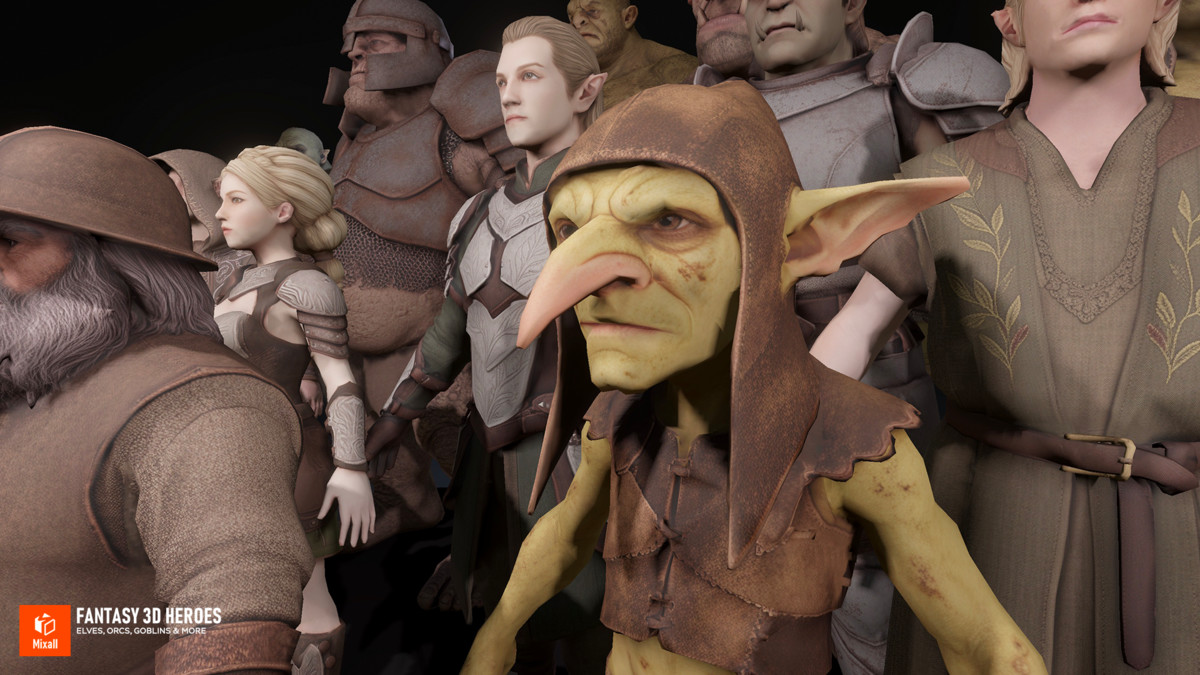 Fantasy 3D Heroes: Elves, Orcs, Goblins & More