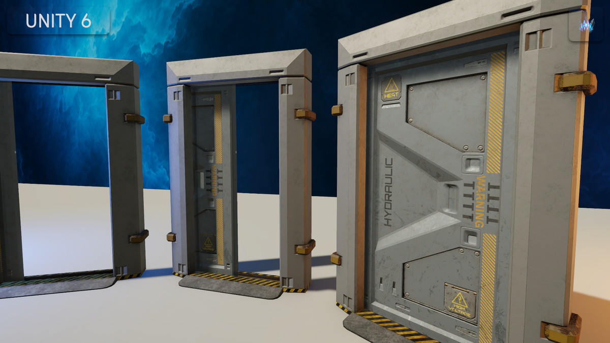 Sci-Fi One-Sided Sliding Door (Invisible Outside Frame)