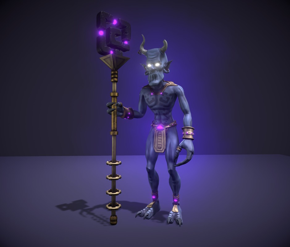 Alien Warrior Guard with Staff