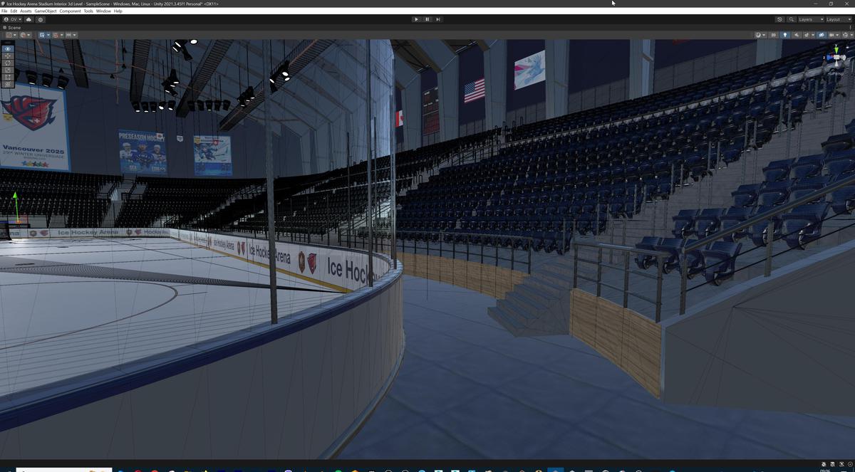 Modular Ice Hockey Arena Stadium Interior 3d Level