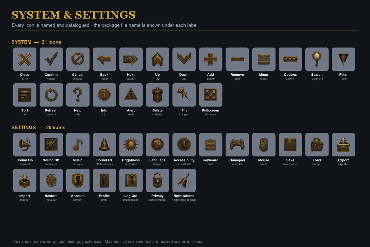 Dark Fantasy Raven icons